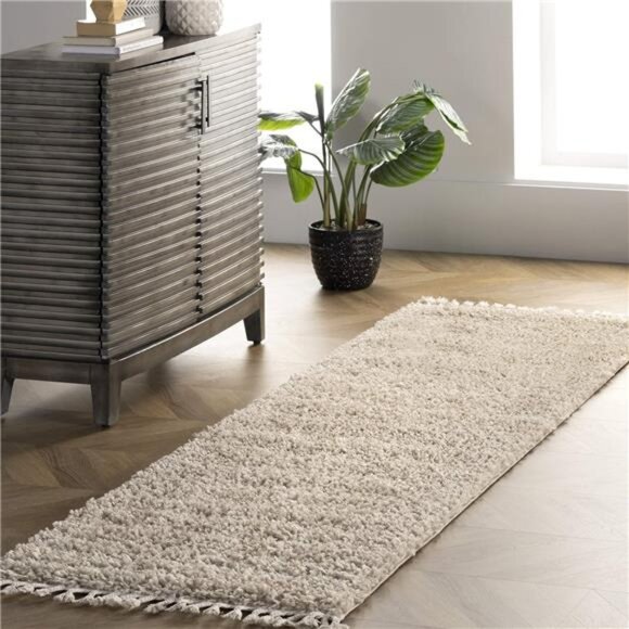 Solid 2x6 Runner Shag Rug for Living Room Bedroom Dining Room Nursery - Picture 1 of 7